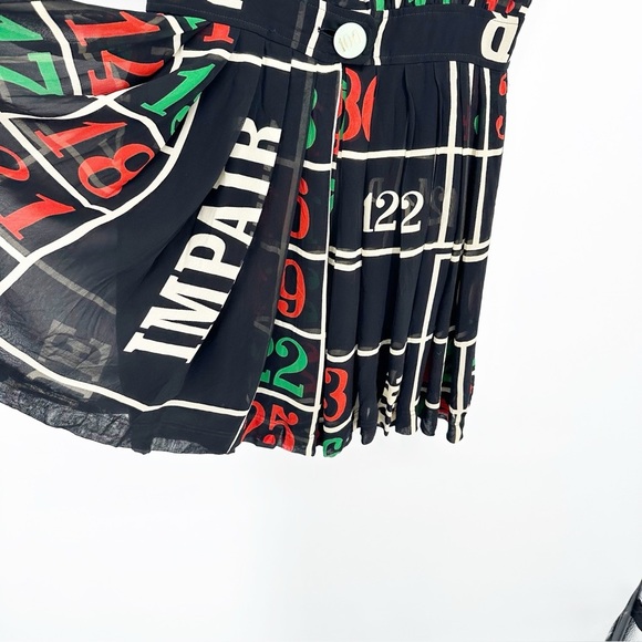 Vintage 90S Moschino Cheap and Chic Poker Casino Chips Buttons Dress Skort - Picture 4 of 12